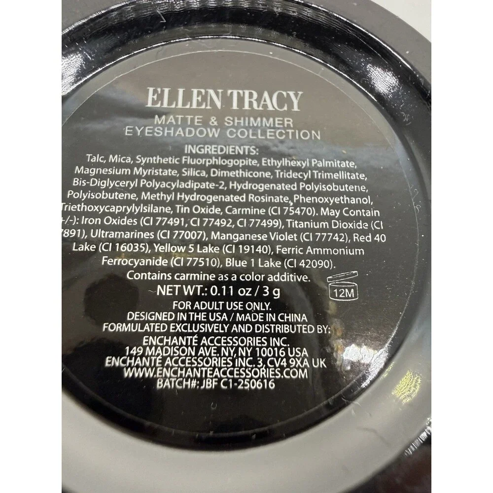 City Color Cosmetics Vibrant Rainbow Brush 6, Ellen Tracy 3‎ Eyeshadows Matte